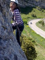 Azores y Alcatraz escalando en Villaverde Peñahorada